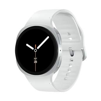 Samsung Galaxy Watch8 - White 40mm with Transparent Background